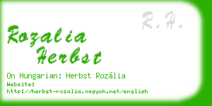 rozalia herbst business card