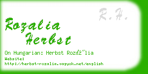 rozalia herbst business card